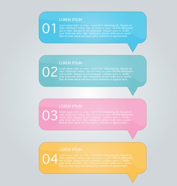 İş infographics şablonu tanıtım, eğitim için