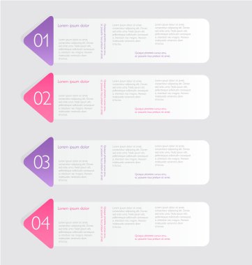 İş infographics şablonu tanıtım, eğitim için