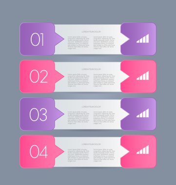 İş infographics şablonu tanıtım, eğitim için
