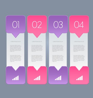 İş infographics şablonu tanıtım, eğitim için