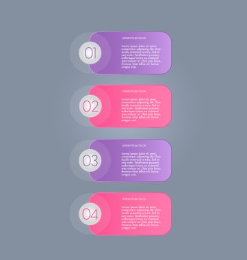 İş infographics şablonu tanıtım, eğitim için