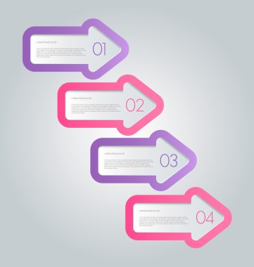 İş infographics şablonu tanıtım, eğitim için