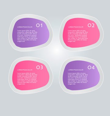 İş infographics şablonu tanıtım, eğitim için