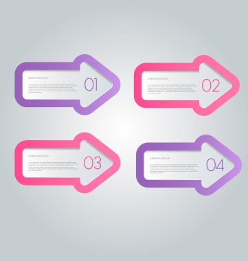 İş infographics şablonu tanıtım, eğitim için