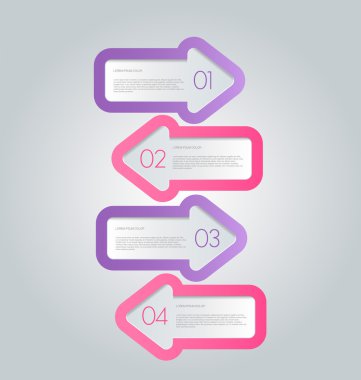 İş infographics şablonu tanıtım, eğitim için