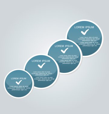 İş infographics şablonu tanıtım, eğitim için