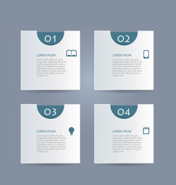 İş infographics şablonu tanıtım, eğitim için