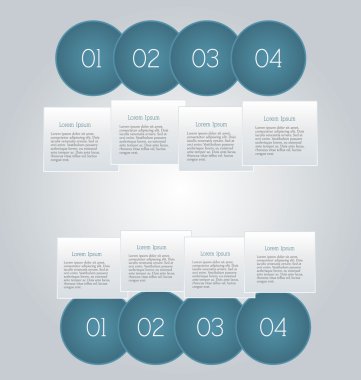 İş infographics şablonu tanıtım, eğitim için