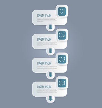 İş infographics şablonu tanıtım, eğitim için