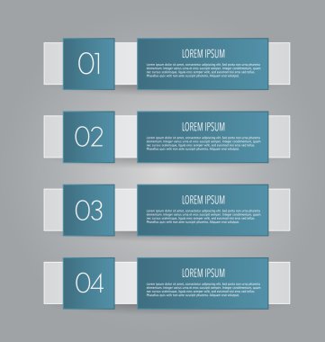 İş infographics şablonu tanıtım, eğitim için