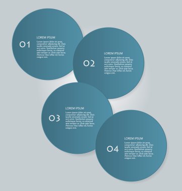 İş infographics şablonu tanıtım, eğitim için