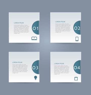 İş infographics şablonu tanıtım, eğitim için