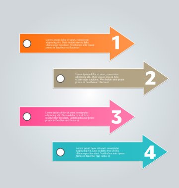 İş infographics şablonu tanıtım, eğitim için