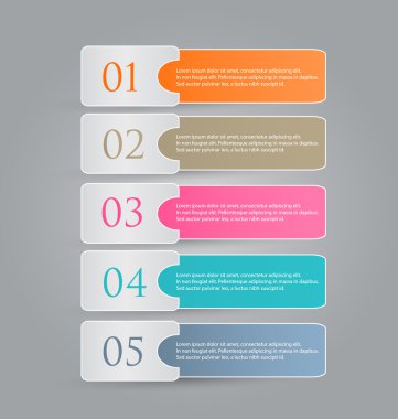 İş infographics şablonu tanıtım, eğitim için