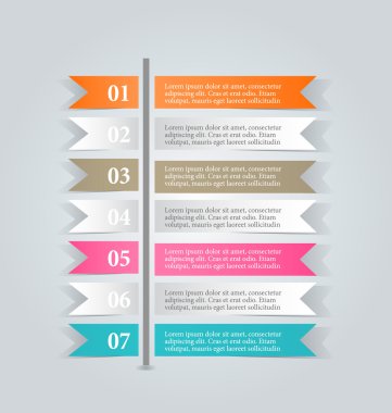 İş infographics şablonu tanıtım, eğitim için