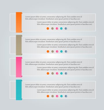İş infographics şablonu tanıtım, eğitim için