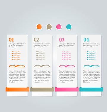 İş infographics şablonu tanıtım, eğitim için