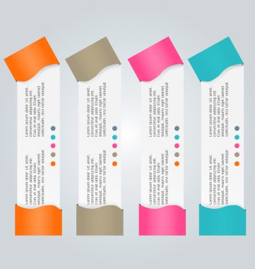 İş infographics şablonu tanıtım, eğitim için