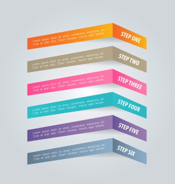 İş infographics şablonu tanıtım, eğitim için