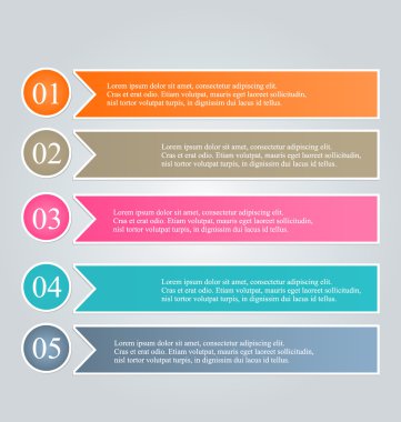 İş infographics şablonu tanıtım, eğitim için