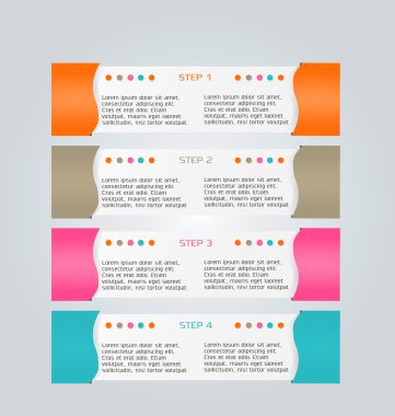 İş infographics şablonu tanıtım, eğitim için