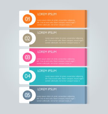 İş infographics şablonu tanıtım, eğitim için