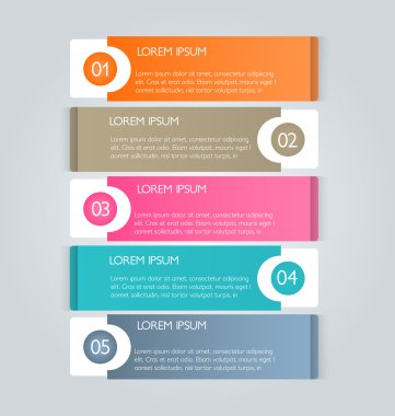İş infographics şablonu tanıtım, eğitim için