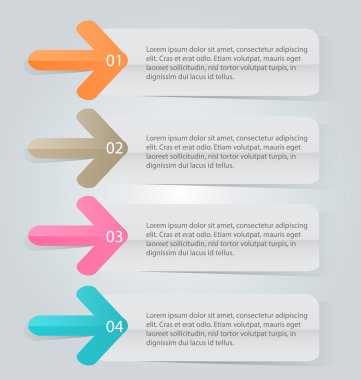 İş infographics şablonu tanıtım, eğitim için