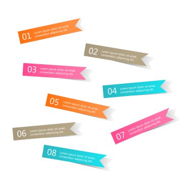 İş infographics şablonu tanıtım, eğitim için