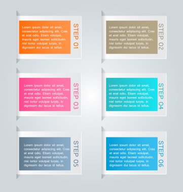 İş infographics şablonu tanıtım, eğitim için