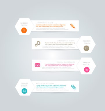 İş infographics şablonu tanıtım, eğitim için