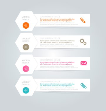 İş infographics şablonu tanıtım, eğitim için
