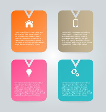 İş infographics şablonu tanıtım, eğitim için