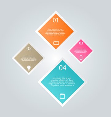 İş infographics şablonu tanıtım, eğitim için