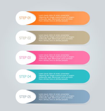 İş infographics şablonu tanıtım, eğitim için