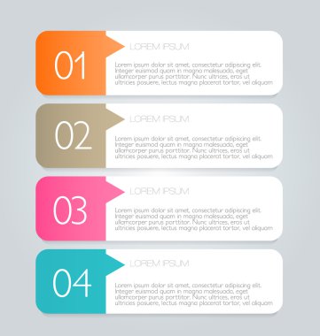 İş infographics şablonu tanıtım, eğitim için