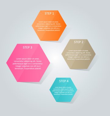 İş infographics şablonu tanıtım, eğitim için