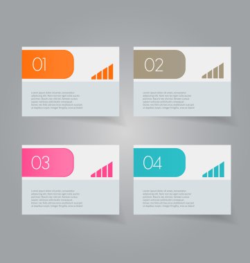 İş infographics şablonu tanıtım, eğitim için