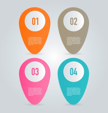 İş infographics şablonu tanıtım, eğitim için