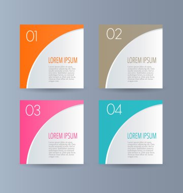 İş infographics şablonu tanıtım, eğitim için