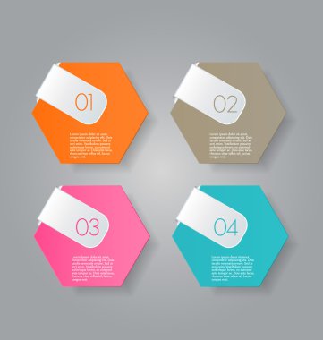 İş infographics şablonu tanıtım, eğitim için