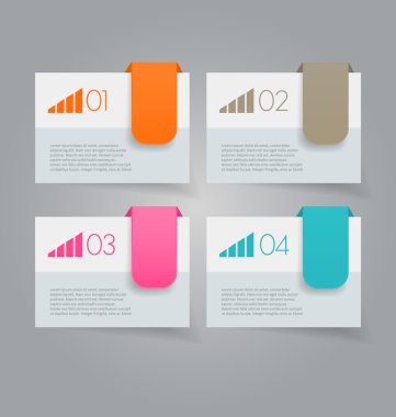 İş infographics şablonu tanıtım, eğitim için