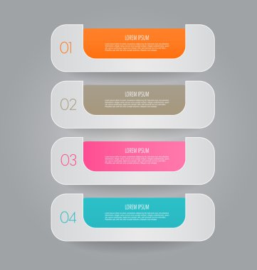 İş infographics şablonu tanıtım, eğitim için