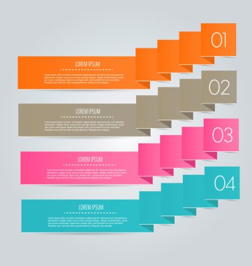 İş infographics şablonu tanıtım, eğitim için
