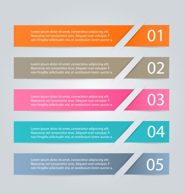 İş infographics şablonu tanıtım, eğitim için