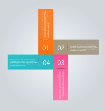 İş infographics şablonu tanıtım, eğitim için