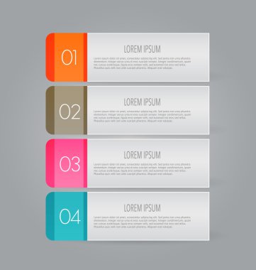 İş infographics şablonu tanıtım, eğitim için