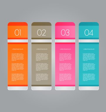 İş infographics şablonu tanıtım, eğitim için