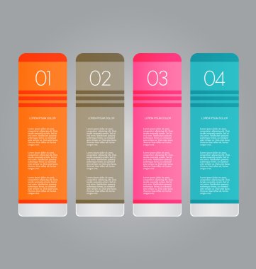 İş infographics şablonu tanıtım, eğitim için