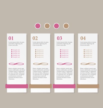 İş infographics şablonu tanıtım, eğitim için